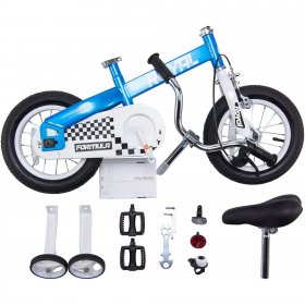 RoyalBaby 12 Inch Formula Toddler and Kids Bike with Training Wheels Child Bicycle Blue