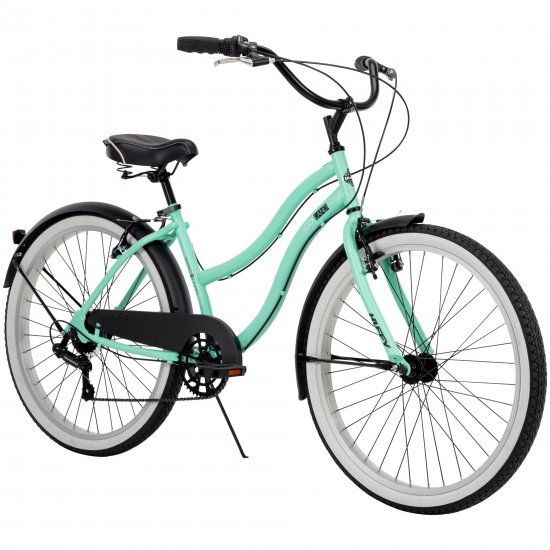 Huffy 26-In. Women\'s Lockland 7-Speed Cruiser Bike, Sea Foam, Green