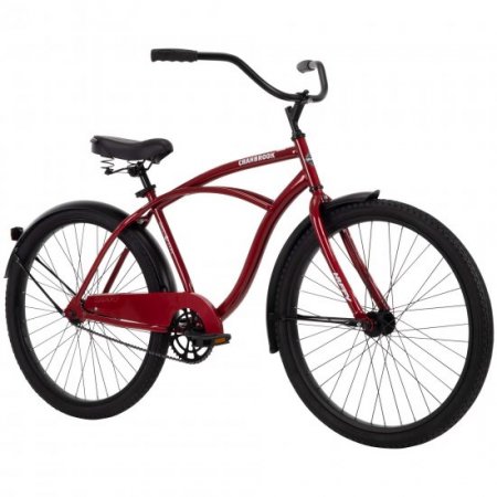 Huffy 26" Cranbrook Men's Beach Cruiser Bike, Red Metallic