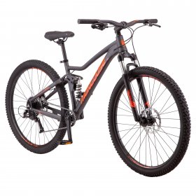 Mongoose Ledge X2 Suspension Mountain Bicycle, 8 Speeds, 29-In. Wheels, Gray