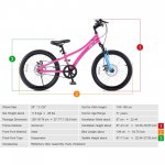 Royalbaby Boys Girls Kids Bike Explorer 20 Inch Bicycle Front Suspension Aluminum Child's Cycle with Disc Brakes Pink