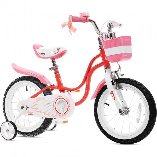 Royalbaby Little Swan Red 16 Girl\'s Bicycle with Training Wheels and Basket