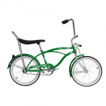 Micargi HERO 20" Beach Cruiser Coaster Brake Single Speed with Banana Seat Stainless Steel Spokes One Piece Crank Alloy Rims 36H Color: Green