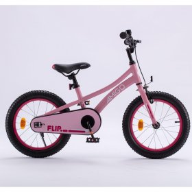RoyalBaby Flip Kids Bike Boys Girls 18 Inch Bicycle with Kickstand Pink