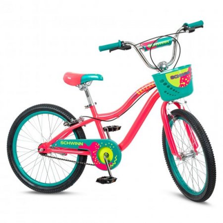 Schwinn Breeze Kids Bike, 20 in. with Basket, Girls, Pink