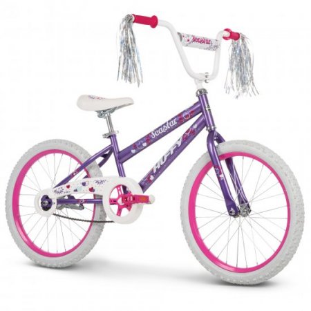 Huffy 20 inch Sea Star Girl's Sidewalk Bicycle, purple and pink