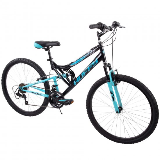 Huffy 26\" Trail Runner Women\'s Full Suspension Mountain Bike, Black