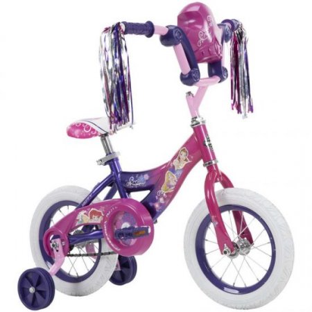 Huffy Disney Minnie Mouse Girls' Bike with Training Wheels, 12 In. 22250