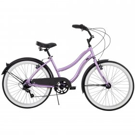 Huffy 24 Inch Girls Lockland 7-Speed Cruiser Bike, Purple