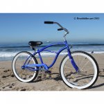 24" Firmstrong Urban Man Single Speed Beach Cruiser Bicycle, Royal Blue