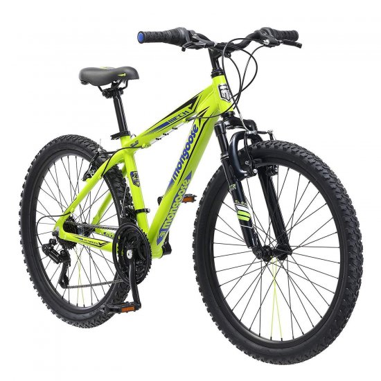 Mongoose Mech Bicycle-Color:Green,Size:24\",Style:Boy\'s ATB