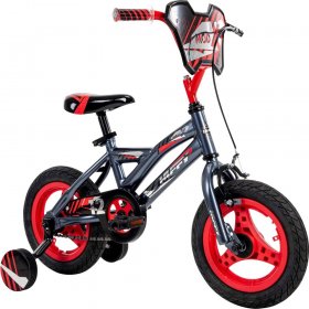 Huffy 22900 Mod X Kids 12-inch Bike, Grey Bundle with 2 YR CPS Enhanced Protection Pack