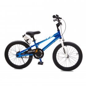 Royalbaby BMX Freestyle 18 In Kid's, Boys and Girls Bike with Two Hand Brakes, Blue
