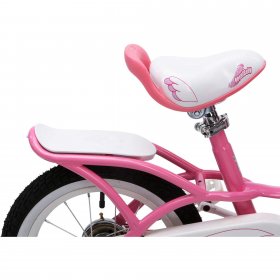 Royalbaby Little Swan Girls and Kid's 12 In. Children's Beginner Bicycles with Training Wheels Basket, Pink and white