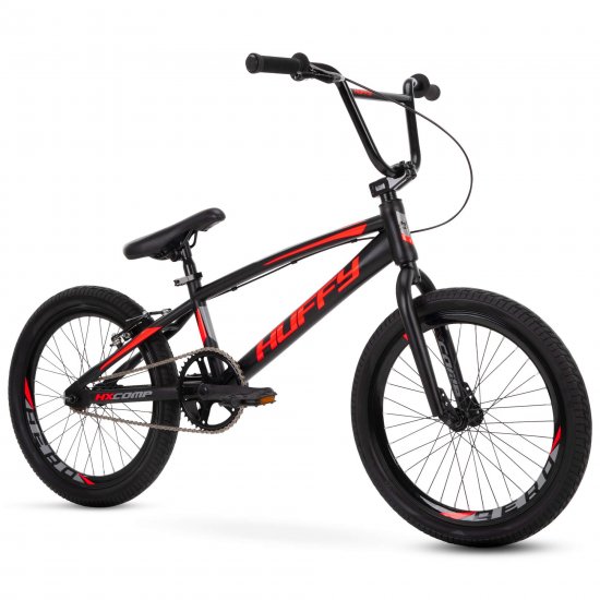 Huffy 20\" BMX Race HX-Comp Boys\' Bike , Black / Neon Red