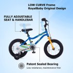 RoyalBaby Chipmunk Kids Bike Boys Girls 14 Inch Bicycle with Training Wheels Blue