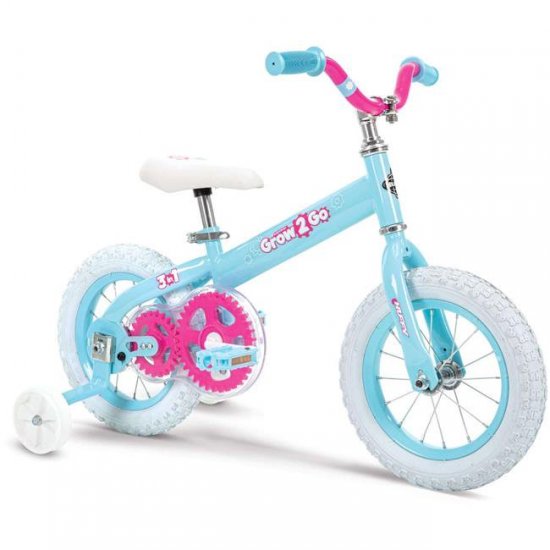 Huffy 22311 Grow 2 Go Balance Bike to Pedal Con Version Kids Bike, Light Blue - One Size