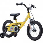 Royalbaby Chipmunk Boys Girls and Kids Submarine Steel 12 In Bike Training Wheels Yellow