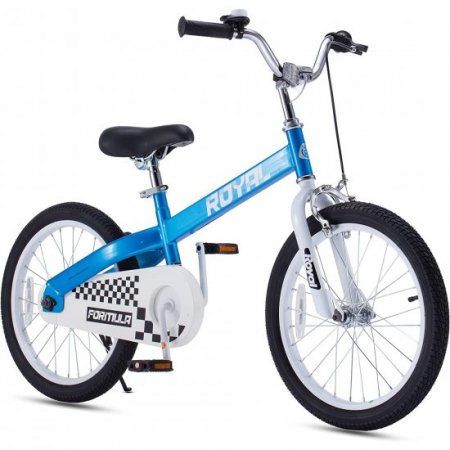 RoyalBaby 20 Inch Formula Toddler and Kids Bike with Training Wheels Child Bicycle Blue