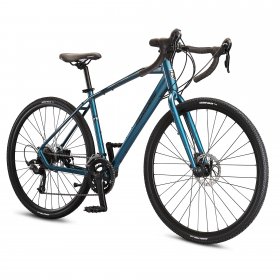 Mongoose Grit Adventure Road Bike, 14 speeds, 700c wheels, blue