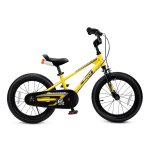 RoyalBaby EZ Kids Bike Easy Learn Balancing to Biking 16 Inch Balance & Pedal Bicycle Instant Assembly for Boys Girls Ages 4-7 Years Yellow